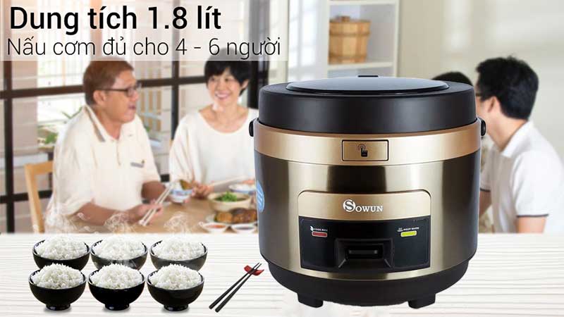 Nồi cơm điện nắp gài Sowun SW-6918S - Hàng chính hãng