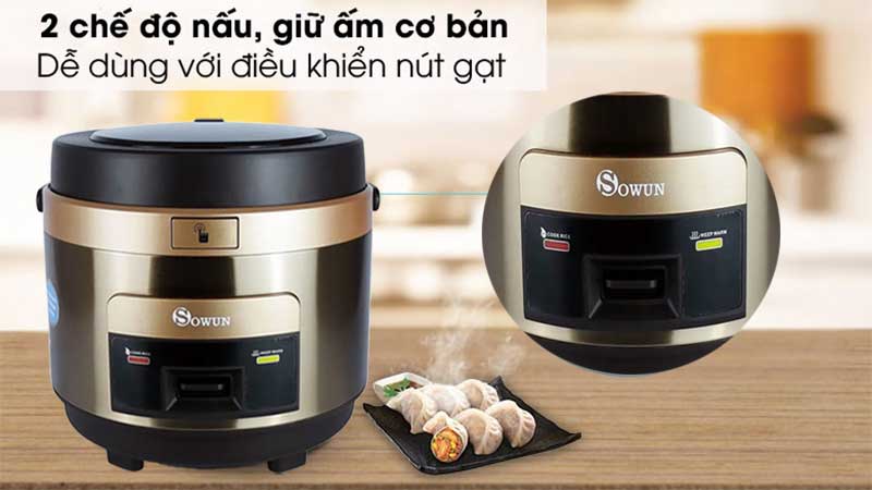 Nồi cơm điện nắp gài Sowun SW-6918S - Hàng chính hãng