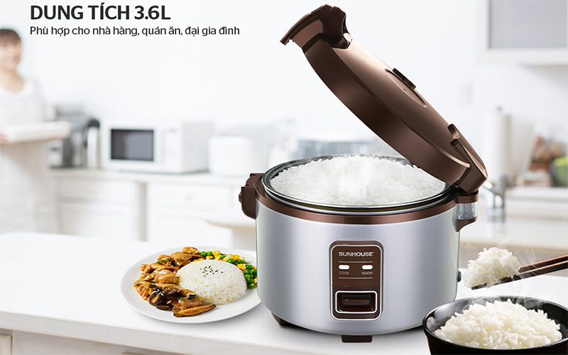 Dung tích của Nồi cơm điện nắp gài Sunhouse SHD8307