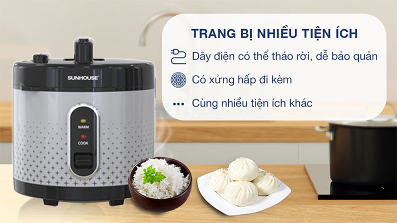 Nồi cơm điện nắp gài Sunhouse SHD8624