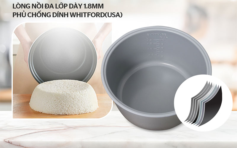 Lòng nồi của Nồi cơm điện Sunhouse SHD8662