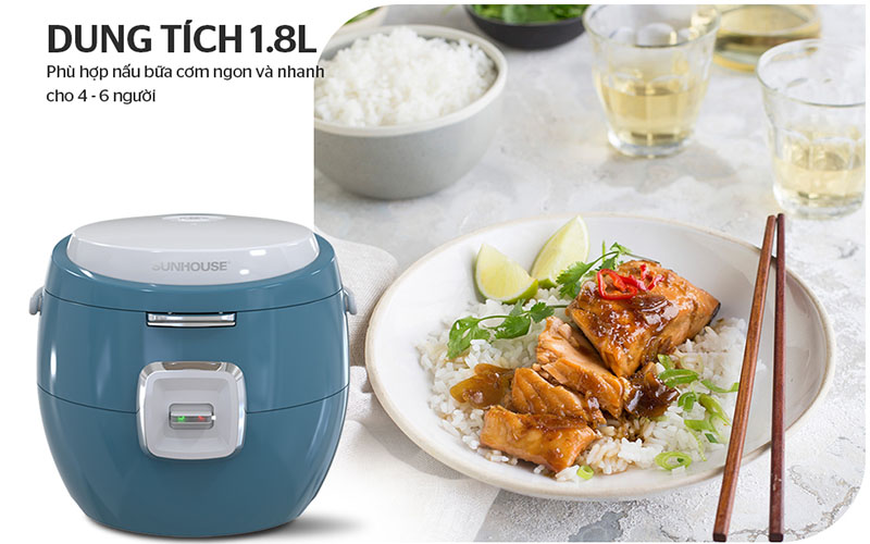 Dung tích của Nồi cơm điện Sunhouse SHD8662