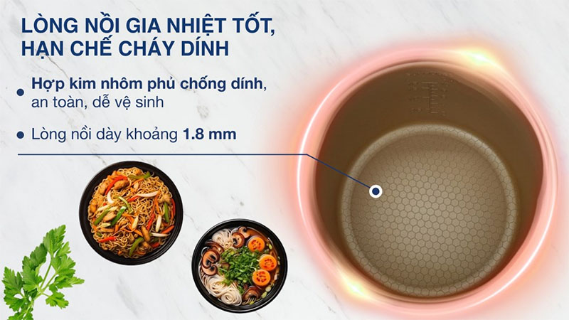 Nồi cơm điện nắp gài Sunhouse SHD8663G/V - Hàng chính hãng