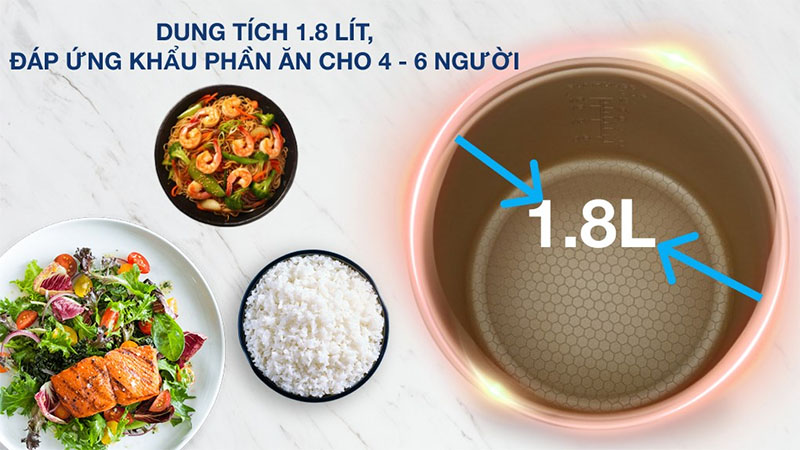 Nồi cơm điện nắp gài Sunhouse SHD8663G/V - Hàng chính hãng