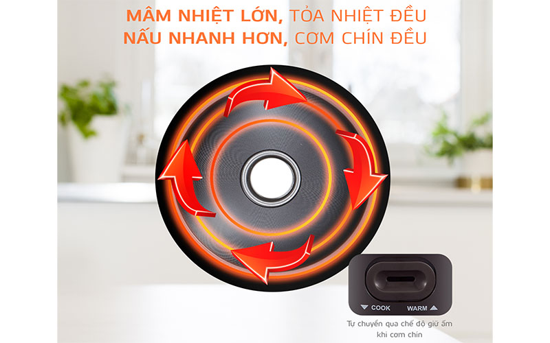 Nồi cơm điện nắp gài Unie UE-626 - Hàng chính hãng