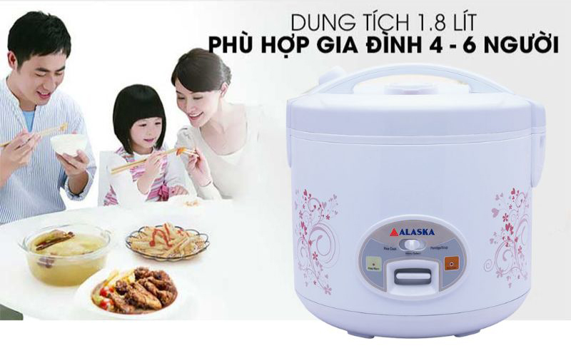 Nồi cơm điện nắp gài Alaska CR-18A - Hàng chính hãng