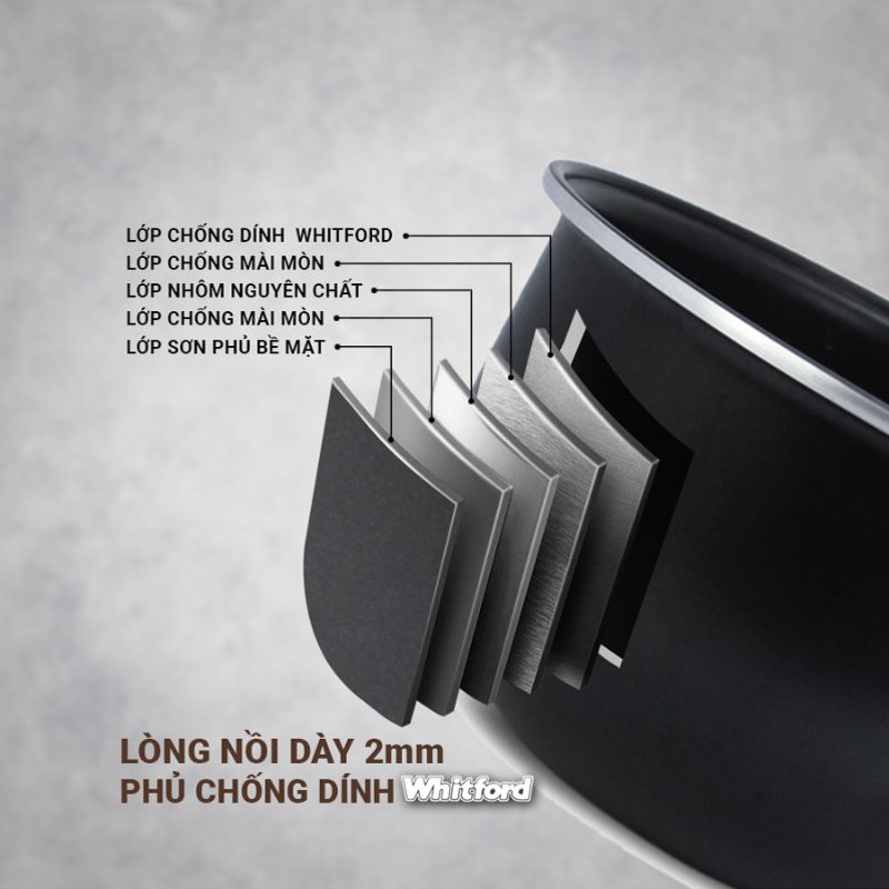 Nồi cơm điện nắp gài Kalpen R5 ( 1.8L) - Hàng chính hãng