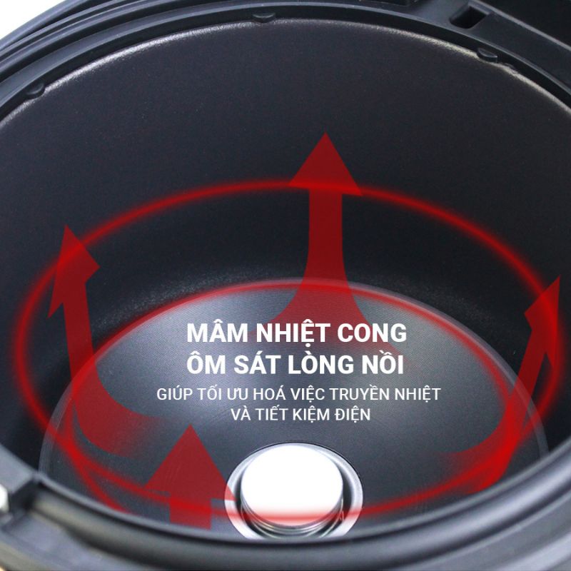 Nồi cơm điện nắp gài Kalpen R5 ( 1.8L) - Hàng chính hãng