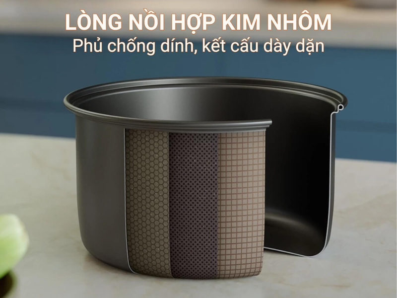 Nồi cơm điện nắp gài Philips HD3008/30 - 1.8 lít - Hàng chính hãng