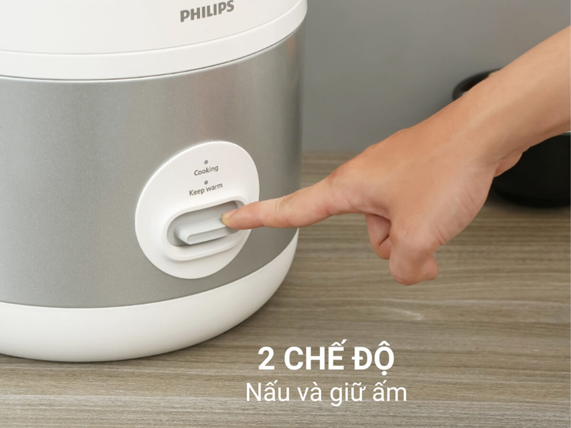 Nồi cơm điện nắp gài Philips HD3008/30 - 1.8 lít - Hàng chính hãng