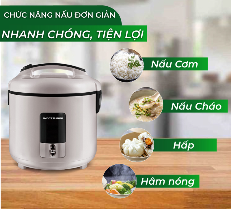 Nồi cơm điện nắp gài Smartchoice RC5001 - Hàng chính hãng