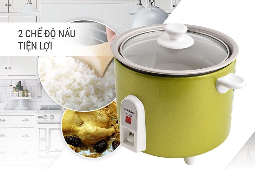 Nồi cơm điện nắp rời 0.27 lít Panasonic SR-3NA - Hàng chính hãng