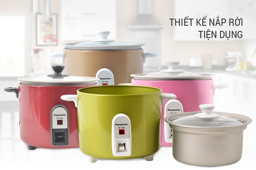 Nồi cơm điện nắp rời 0.27 lít Panasonic SR-3NA - Hàng chính hãng