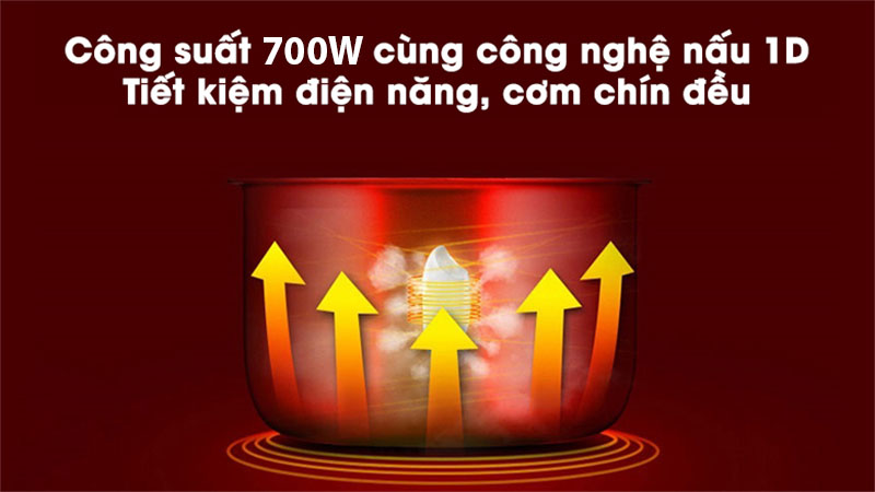 Nồi cơm điện nắp rời Apechome APH-222R - Hàng chính hãng