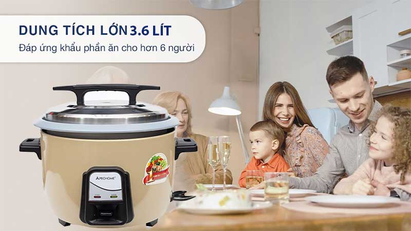 Nồi cơm điện nắp rời Apechome APH-RC36S - Hàng chính hãng