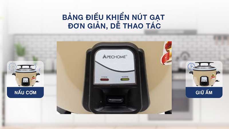 Nồi cơm điện nắp rời Apechome APH-RC36S - Hàng chính hãng