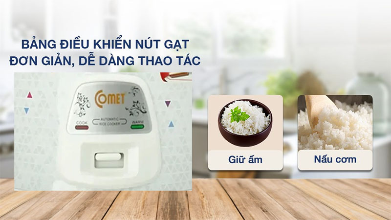 Nồi cơm điện nắp rời Comet CM8029 - Hàng chính hãng