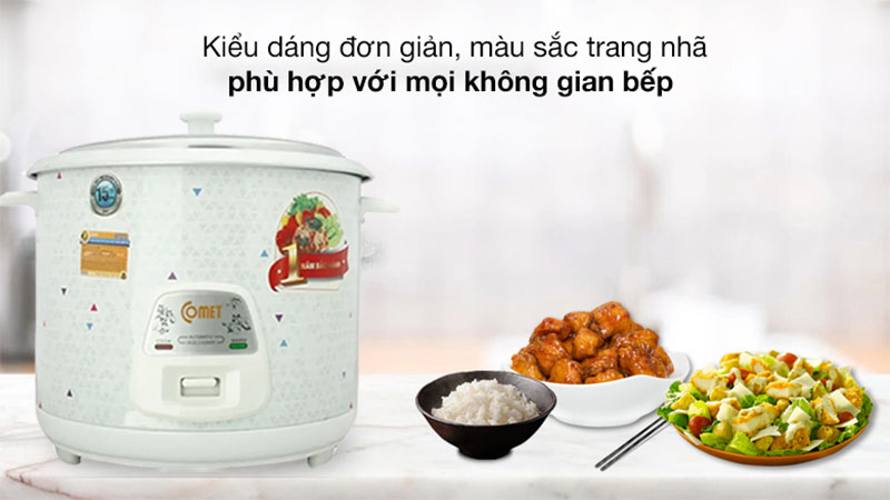 Nồi cơm điện nắp rời Comet CM8029 - Hàng chính hãng