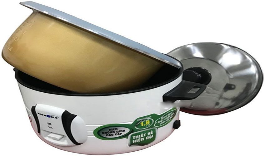 Thiest kế nắp rời của nồi cơm điện nắp rời Panworld PW-2149