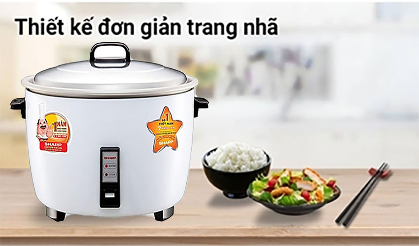 Nồi cơm điện nắp rời Sharp KSH-D77V - Hàng chính hãng