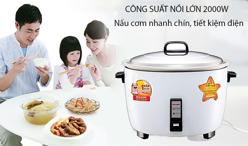 Nồi cơm điện nắp rời Sharp KSH-D77V - Hàng chính hãng