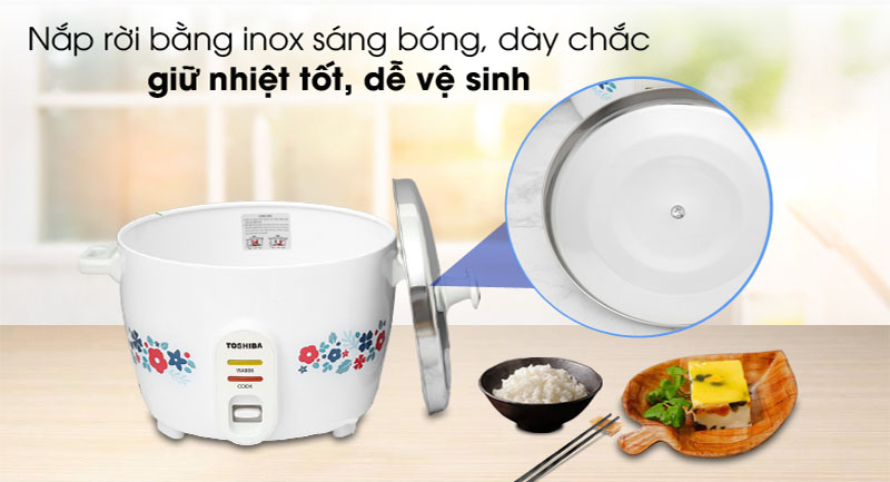 Nồi cơm điện nắp rời Toshiba RC-18MH2PV(W) - Hàng chính hãng