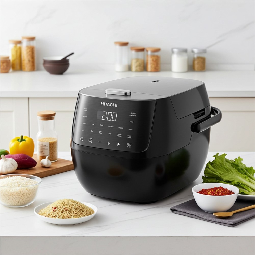 Nồi cơm điện tử Hitachi 1.8 lít RZ-S18VN BK - Hàng chính hãng