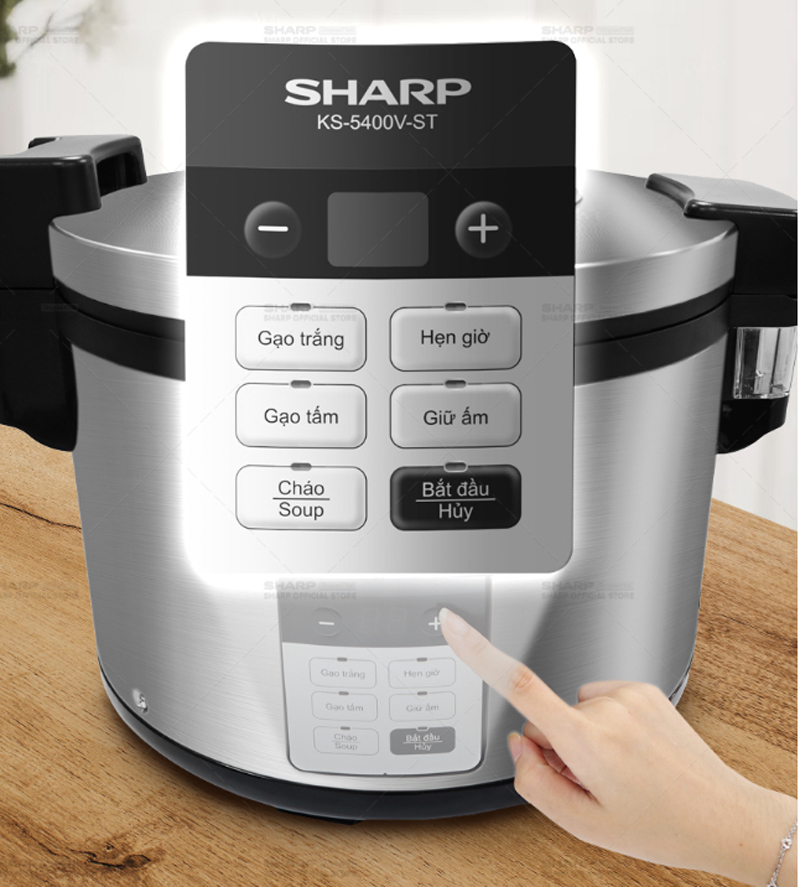Nồi cơm điện tử công nghiệp Sharp 5.4 lít KS-5400V-ST - Hàng chính hãng