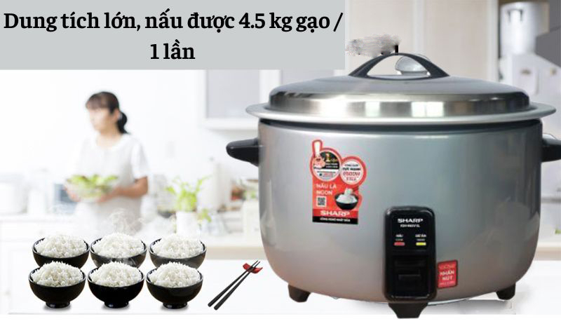 Nồi cơm công nghiệp Sharp 7.8 lít KSH-H78V-SL - Hàng chính hãng