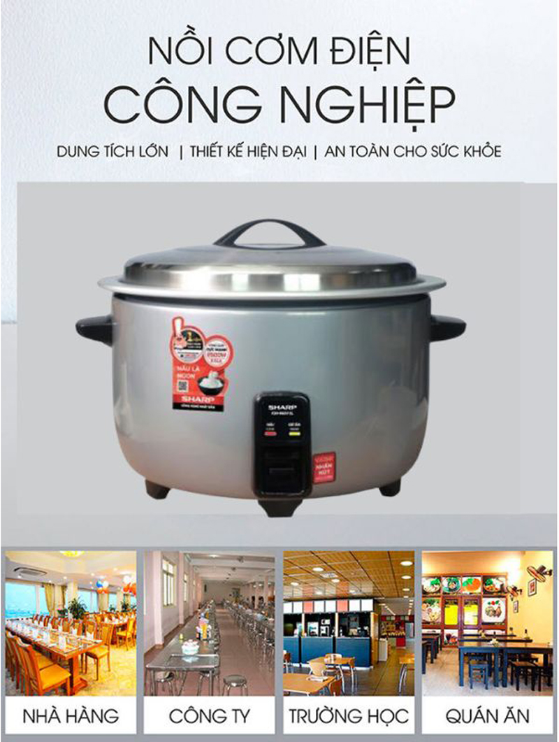 Nồi cơm công nghiệp Sharp 9 lít KSH-H90V-SL - Hàng chính hãng