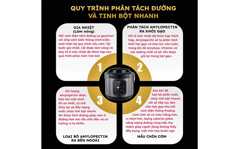 Nồi cơm tách đường La Gourmet 9556704363992