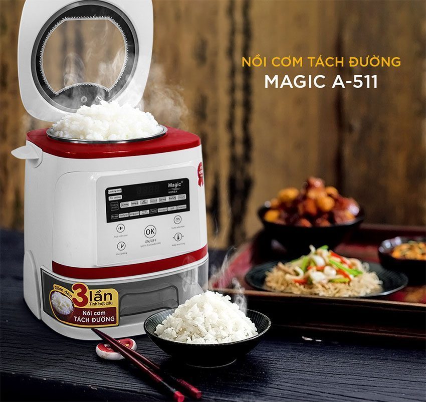 Chức năng của Nồi cơm điện tách đường Magic A-511