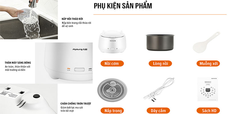 Nồi cơm điện tiểu quỷ Joyoung F-15Z609 - Hàng chính hãng