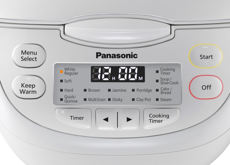 Bảng điều khiển nút nhấn trên thân nồi, có màn hình LED hiển thị rõ nét