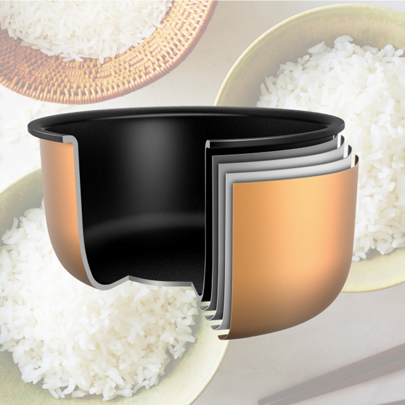 Lòng nồi bằng nhôm phủ lớp chống dính Binchotan dày dặn