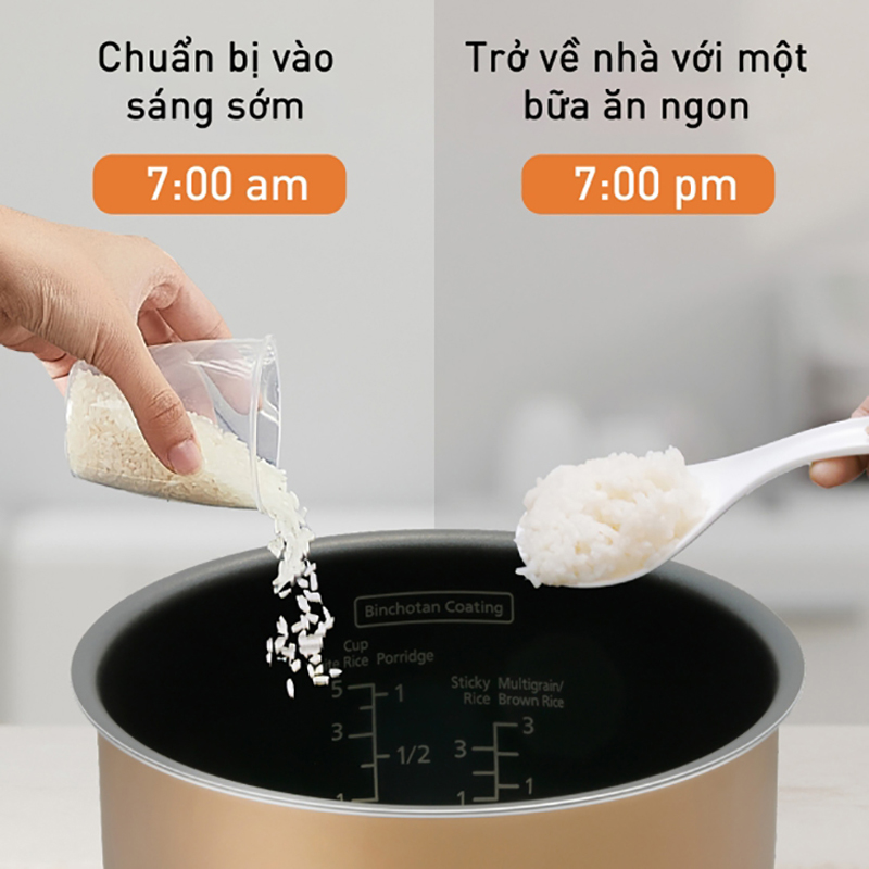 Tính năng hẹn giờ cho bạn chủ động hơn trong việc nấu nướng