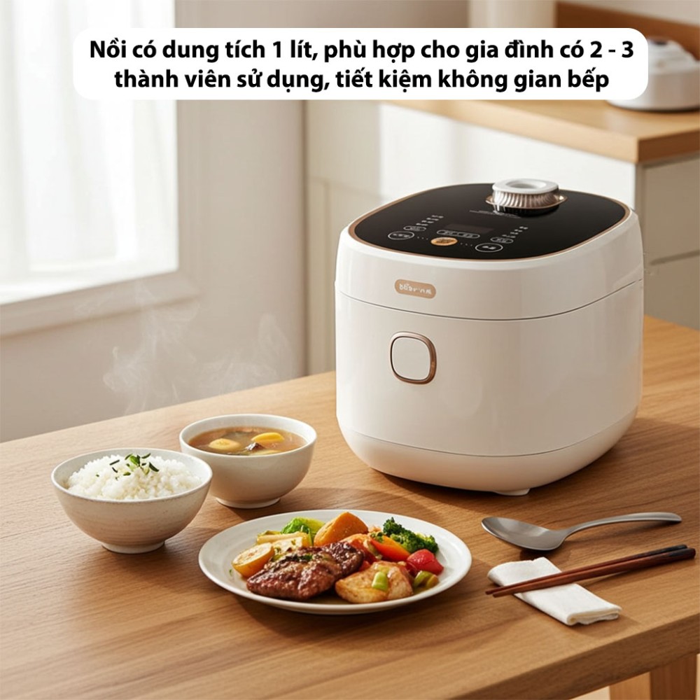 Nồi cơm điện tử Bear 1 lít DFB-C30D1 - Hàng chính hãng