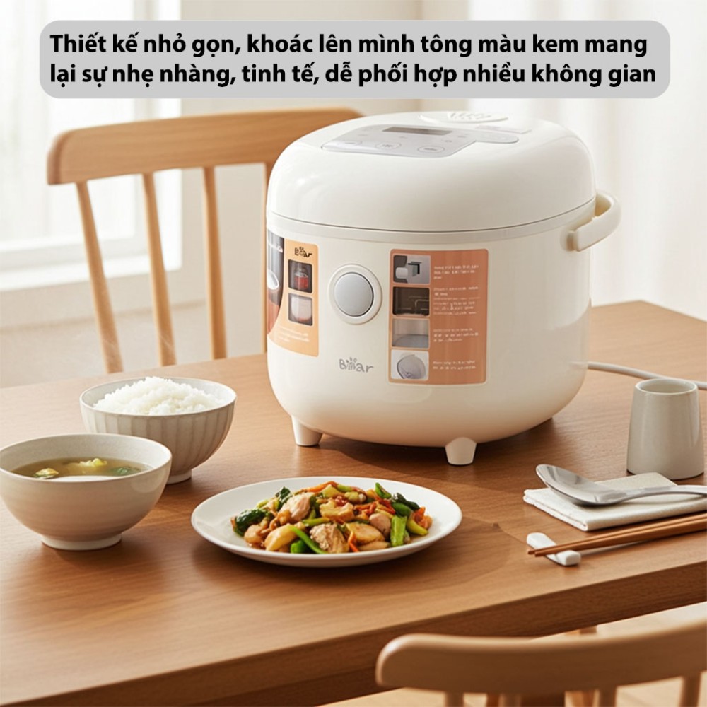 Nồi cơm điện tử Bear 1 lít RC-4H30U - Hàng chính hãng