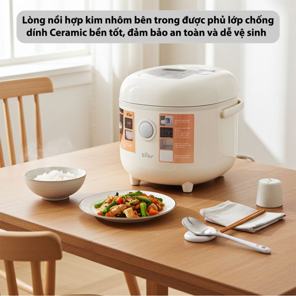 Nồi cơm điện tử Bear 1 lít RC-4H30U - Hàng chính hãng