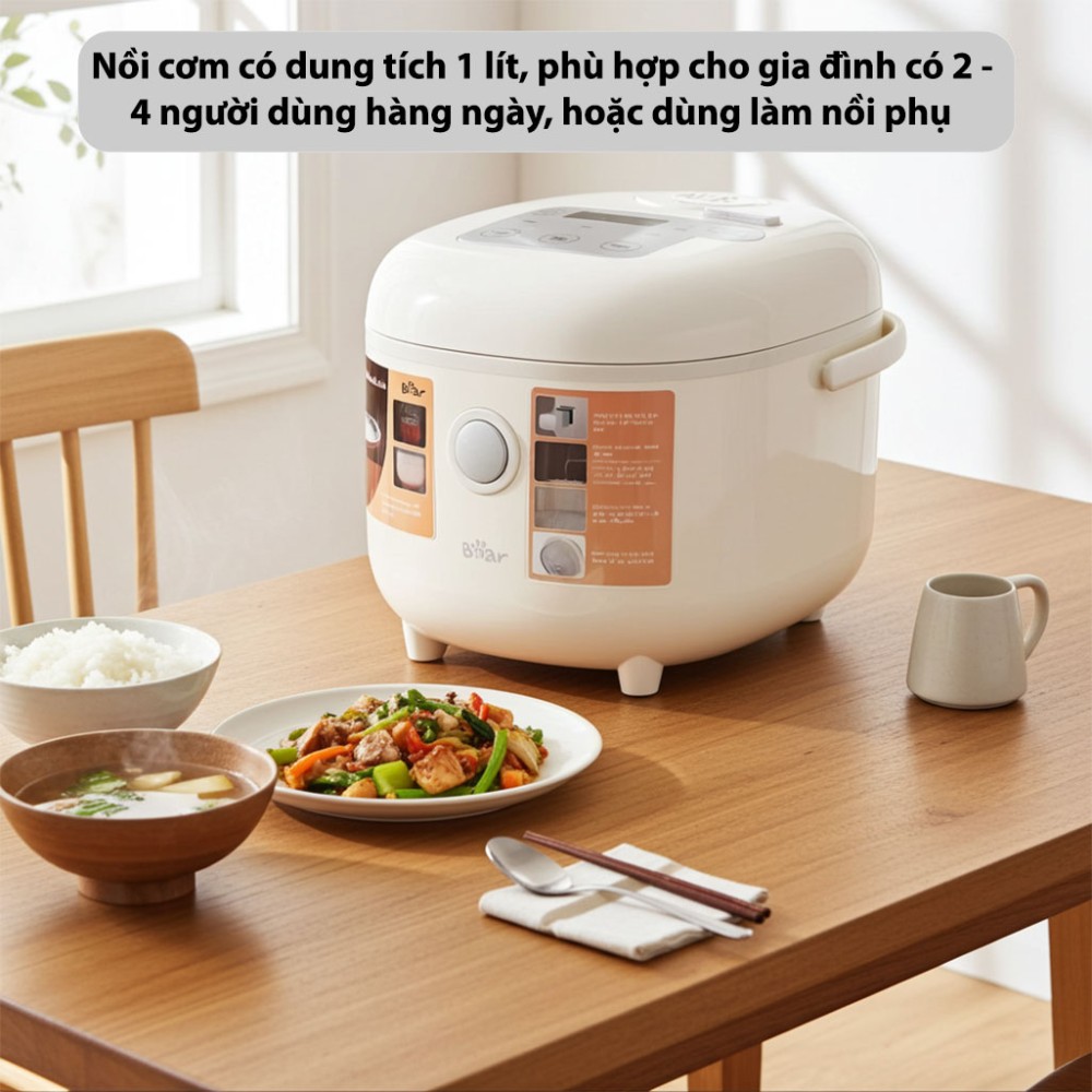 Nồi cơm điện tử Bear 1 lít RC-4H30U - Hàng chính hãng