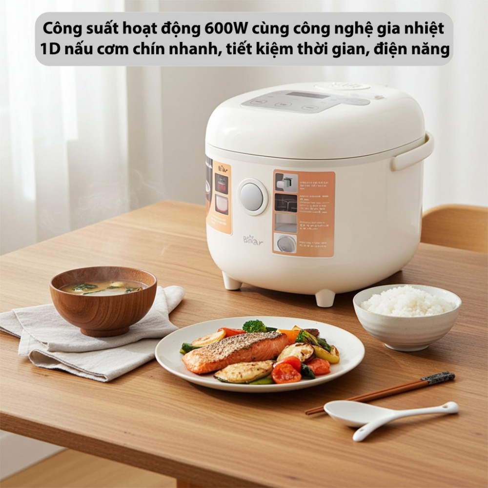 Nồi cơm điện tử Bear 1 lít RC-4H30U - Hàng chính hãng