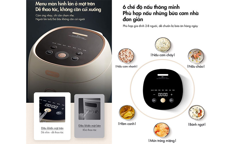 Nồi cơm điện tử Bear DFB-C40K6 - Hàng chính hãng