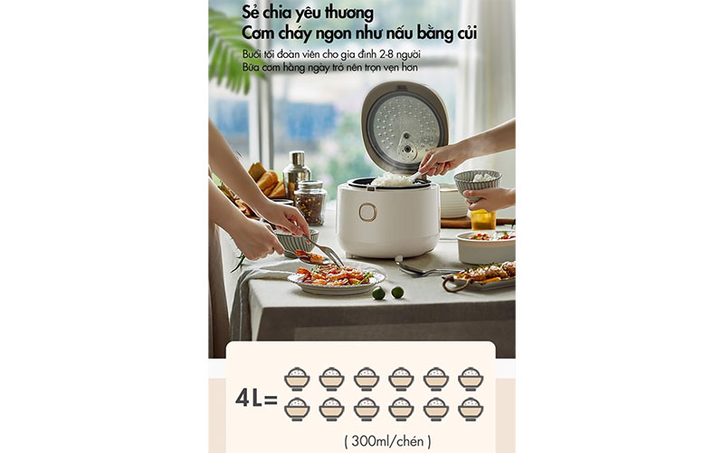 Nồi cơm điện tử Bear DFB-C40K6 - Hàng chính hãng