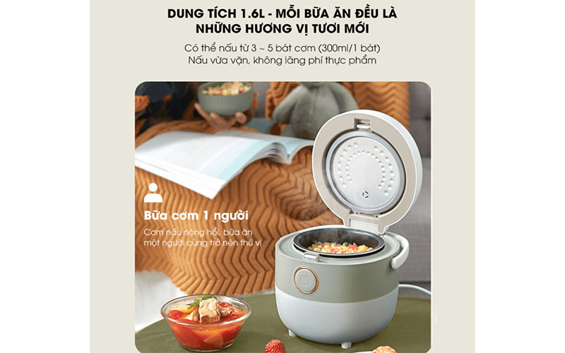 Dung tích của Nồi cơm điện tử Bear SB-NC16L