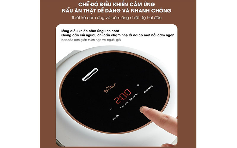 Bảng điều khiển của Nồi cơm điện tử Bear SB-NC16L