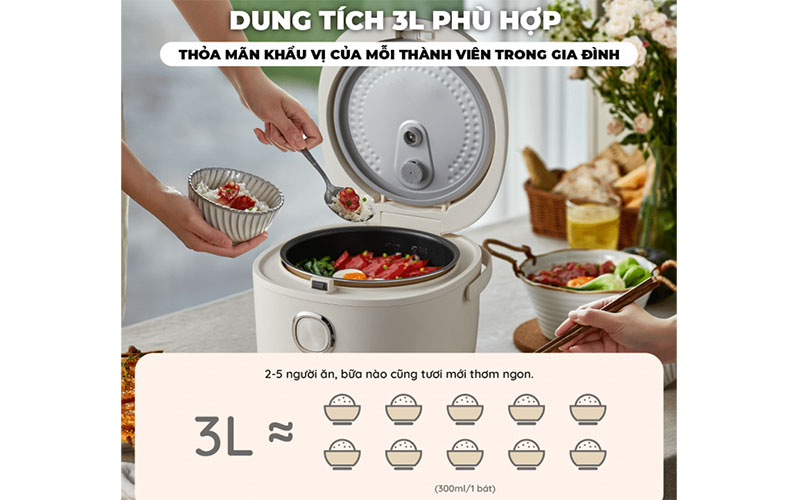 Nồi cơm điện tử Bear SB-NC30A - Hàng chính hãng