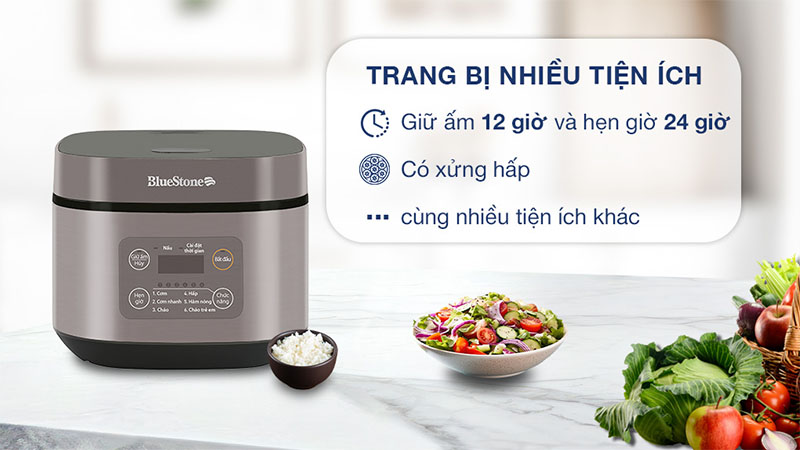 Nồi cơm điện tử BlueStone 1.5 lít RCB-5946 - Hàng chính hãng