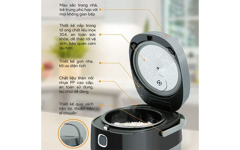 Nồi cơm điện tử BlueStone RCB-5947 - Hàng chính hãng