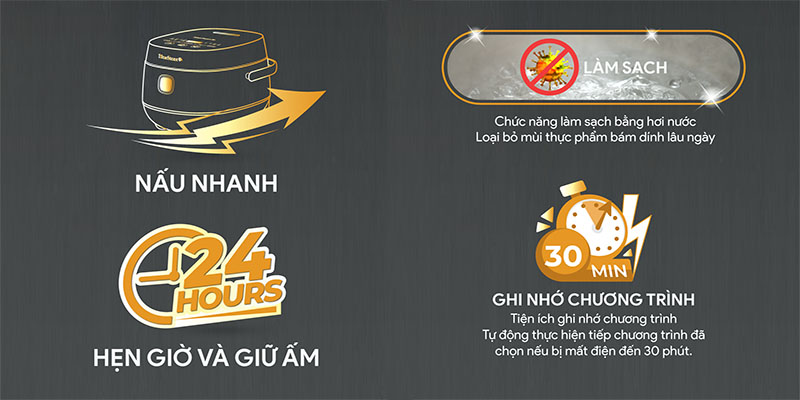 Nồi cơm điện tử BlueStone RCB-5947 - Hàng chính hãng