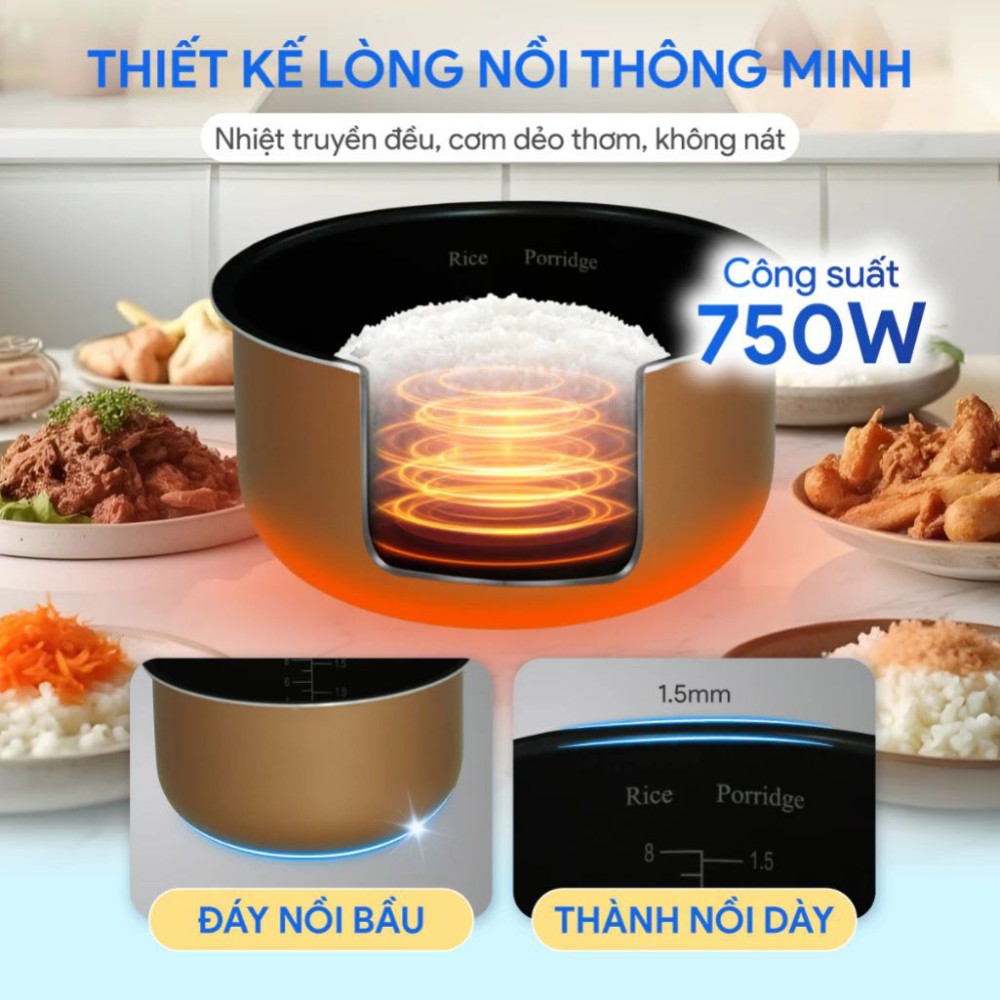 Nồi cơm điện tử Bluestone RCB-5935 - Hàng chính hãng